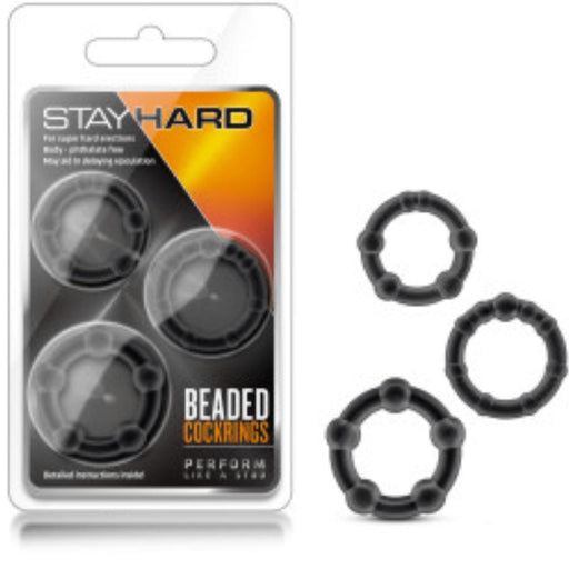Stay Hard Beaded Cock Ring 3 Package