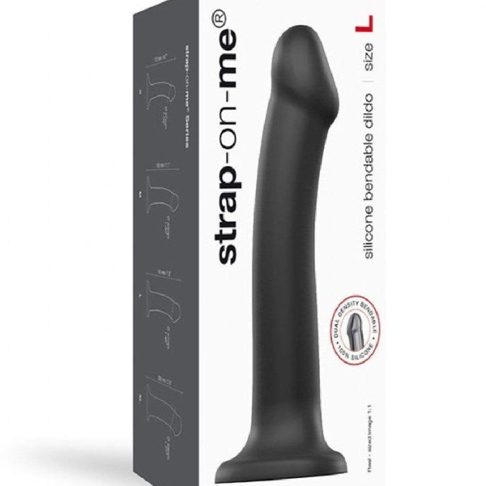 Strap On Me Dildo Strap-On-Me Semi-Realistic Large Silicone Dildo - Black