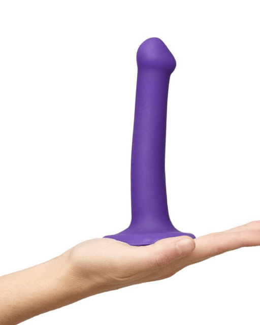 Lovely Planet Dildo Strap-On-Me Semi-Realistic Medium Silicone Dildo - Purple