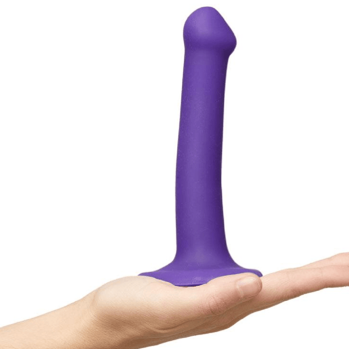 Lovely Planet Dildo Strap-On-Me Semi-Realistic Medium Silicone Dildo - Purple