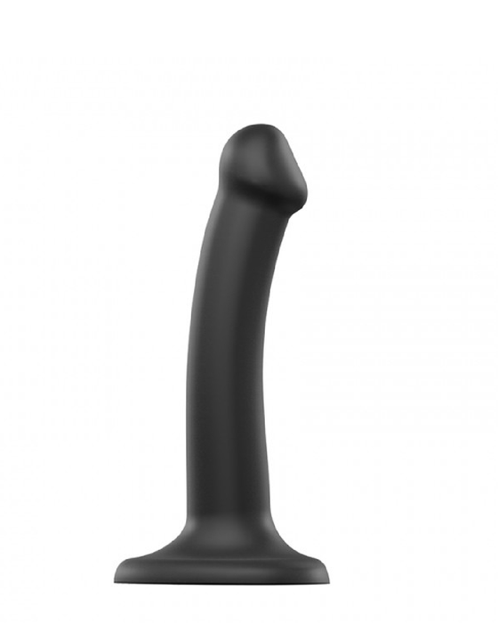 Lovely Planet Dildo Strap-On-Me Semi-Realistic Small Silicone Dildo - Black