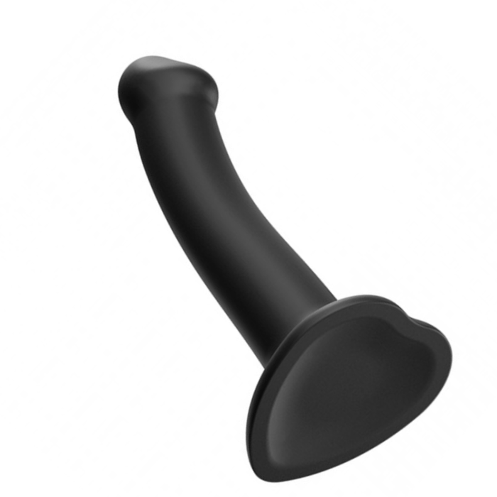 Lovely Planet Dildo Strap-On-Me Semi-Realistic Small Silicone Dildo - Black