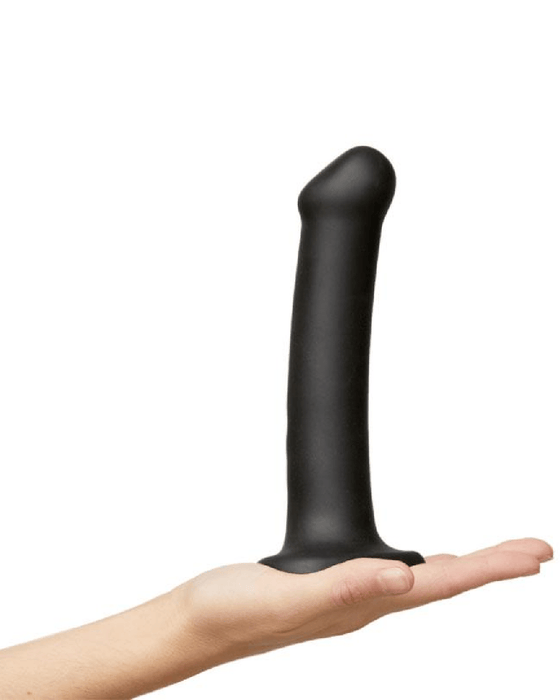 Lovely Planet Dildo Strap-On-Me Semi-Realistic Small Silicone Dildo - Black