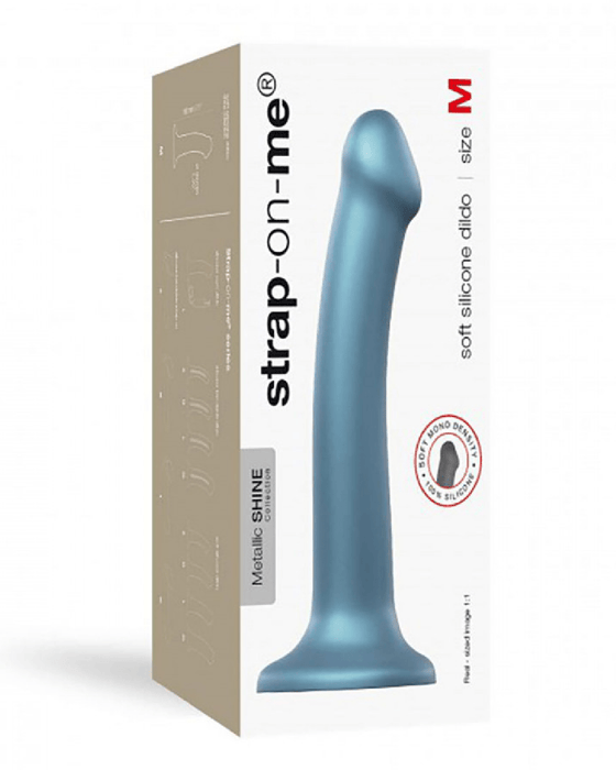 Strap On Me Dildo Strap-On-Me Silicone 7 Inch Dildo - Metallic Blue