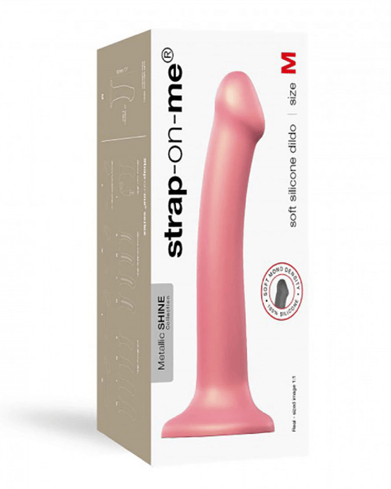 Strap On Me Dildo Strap-On-Me Silicone 7 Inch Dildo - Metallic Pink