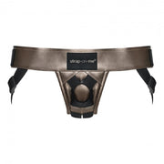 Strap-on-Me Curious Leatherette Harness - Gold