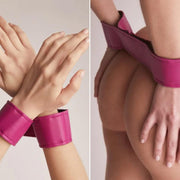 Strap-on-Me Curious Leatherette Harness - Hot Pink