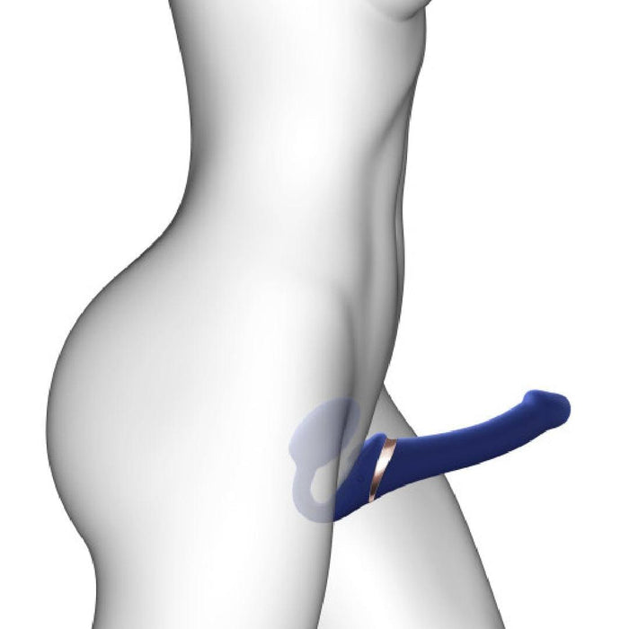Strap-on-Me Multi Orgasm Bendable Strapless Strap-on with Clitoral Tongue - Medium
