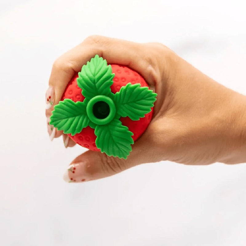 Strawberry Emojibator Ultra Discreet First Time Clitoral Suction Vibrator