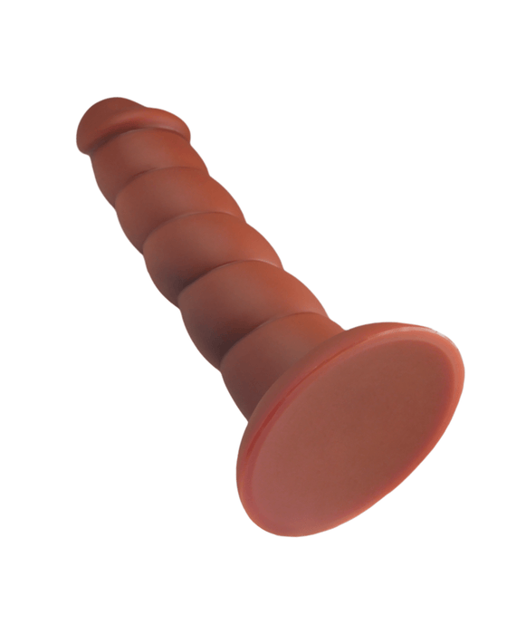 Rock Candy Dildo Suga Daddy 8 Inch Swirled Chocolate Silicone Dildo