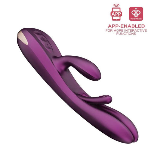 TRILUX App-Controlled Kinky Finger Rabbit Vibrator with Anal Beads - Purple