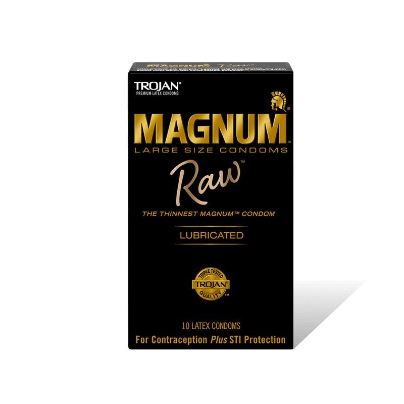 Trojan Magnum Raw Large Size Condoms - 10pk