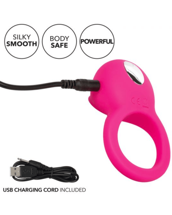 CalExotics Cock Ring Teasing Tongue Enhancer Vibrating Cock Ring