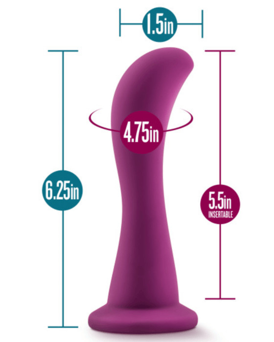 Blush Novelties Dildo Temptasia Bellatrix 6.25 Inch G-Spot Dildo - Plum Purple