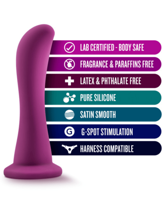 Blush Novelties Dildo Temptasia Bellatrix 6.25 Inch G-Spot Dildo - Plum Purple