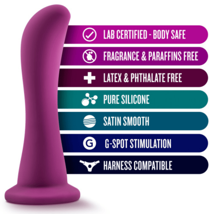 Blush Novelties Dildo Temptasia Bellatrix 6.25 Inch G-Spot Dildo - Plum Purple