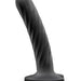 Blush Novelties Dildo Temptasia Twist Medium 5 Inch Silicone Pegging Dildo - Black