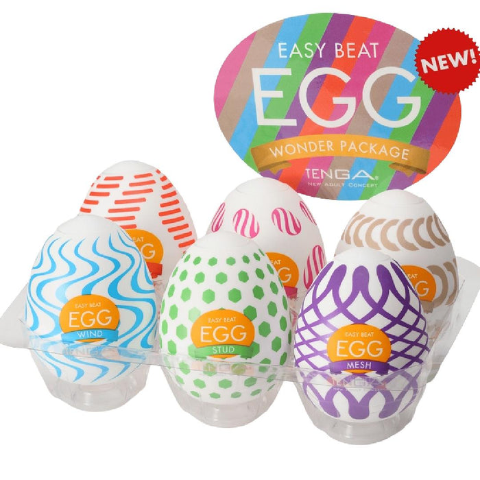 Tenga Egg Wonder Disposable Penis Masturbation Sleeves Variety 6 Pack