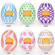 Tenga Egg Wonder Disposable Penis Masturbation Sleeves Variety 6 Pack