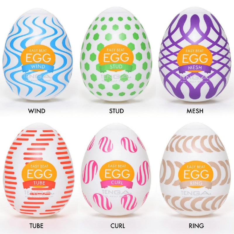 Tenga Egg Wonder Disposable Penis Masturbation Sleeves Variety 6 Pack