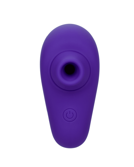 CalExotics Vibrator The Kissing Vibe Beginner Purple Air Pulsation Clitoral Vibe with Finger Grip