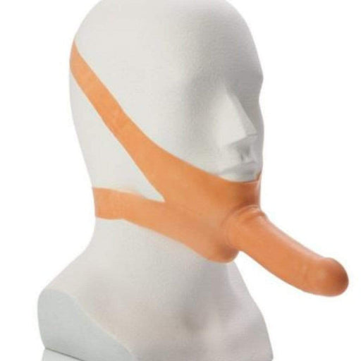 CalExotics Dildo The Original Accommodator Latex Chin Strap Dildo - Vanilla