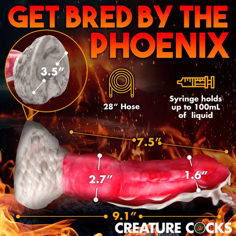 The Phoenix Squirting 9 inch Silicone Fantasy Dildo
