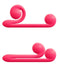 Freedom Novelties Rabbit Vibrator The Snail Silicone Waterproof Dual Stimulating Vibrator - Pink