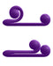 Freedom Novelties Rabbit Vibrator The Snail Silicone Waterproof Dual Stimulating Vibrator - Purple