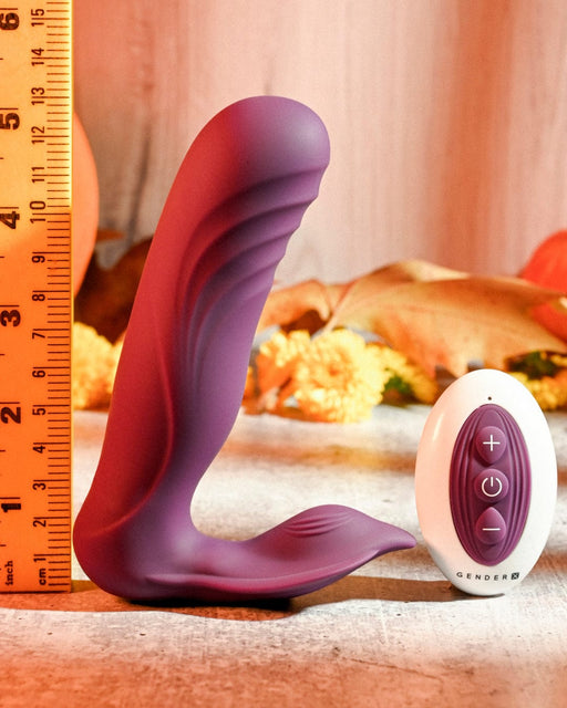 Evolved Novelties Vibrator The Velvet Hammer Thrusting Hands-Free Dual Stimulation Vibrator