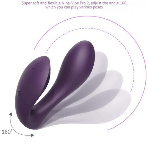 Tracy's Dog - Nina Remote Control Purple Couple's Vibrator