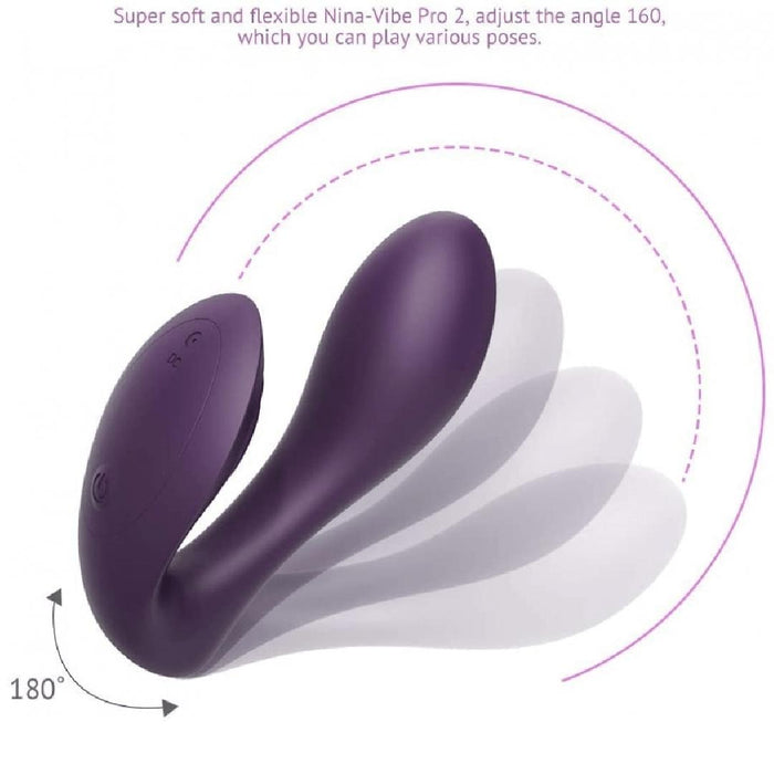 Tracy's Dog - Nina Remote Control Purple Couple's Vibrator