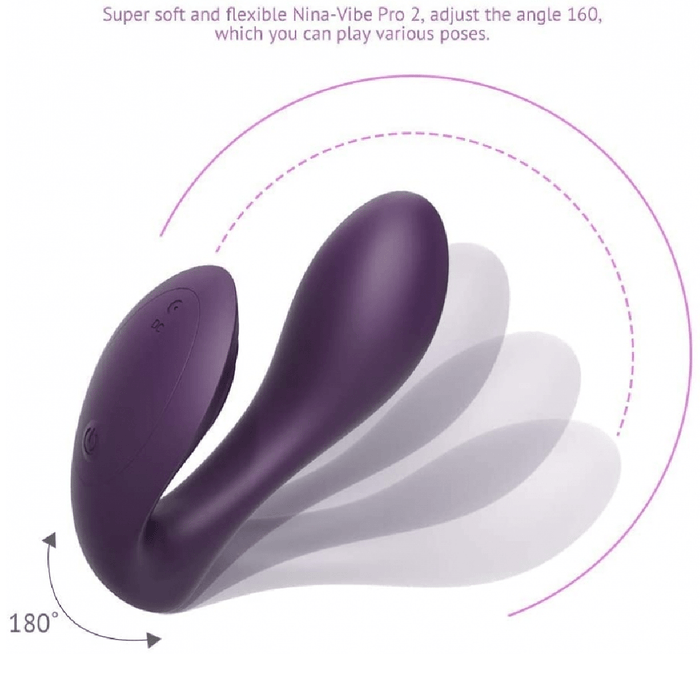 Tracy's Dog Vibrator Tracy's Dog - Nina Remote Control Couple's Vibrator - Purple