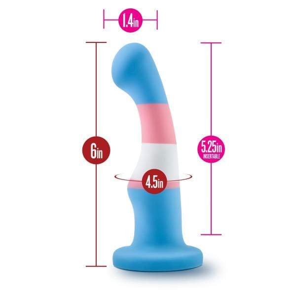 Blush Novelties Dildo Avant Pride P2 True Blue 6 Inch Silicone Dildo