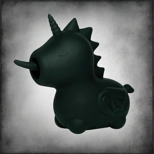 Unihorn Wild Spirit Vibrator with Lashing Tongue - Black