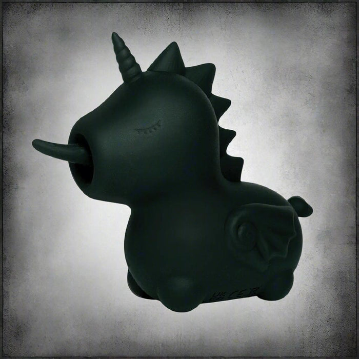 Unihorn Wild Spirit Vibrator with Lashing Tongue - Black