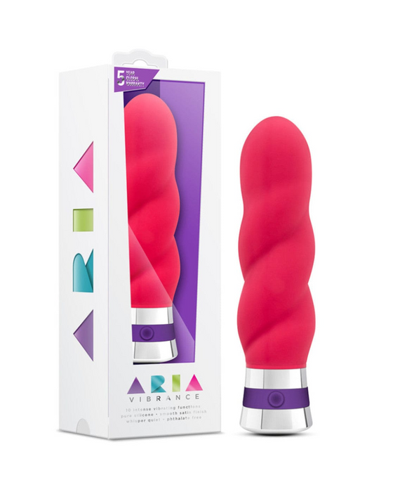 Vibrance Textured Beginner Vibrator - Red