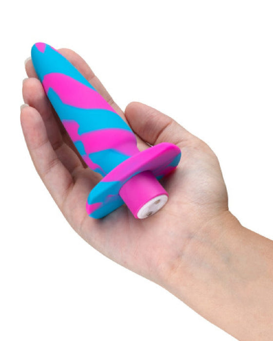 Blush Anal Toy Vibrotize 10 Function Vibrating Silicone Butt Plug