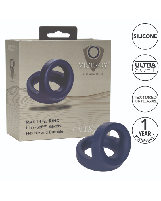 CalExotics Cock Ring Viceroy Max Thick Dual Cock Ring for Penis & Testicles