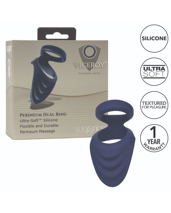 CalExotics Cock Ring Viceroy Perineum Hugging Dual Cock Ring