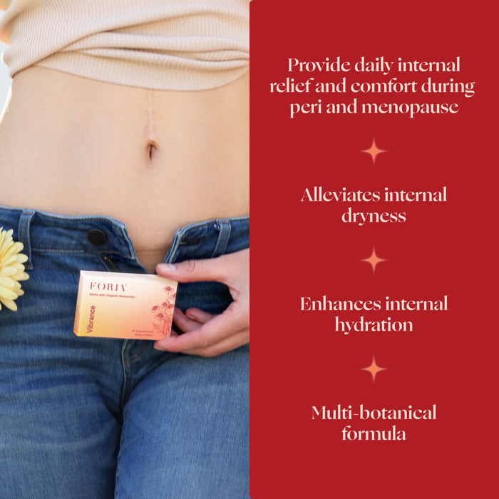 FORIA Vibrance Vaginal Moisturizing Melts with Organic Botanicals - 12 suppositories