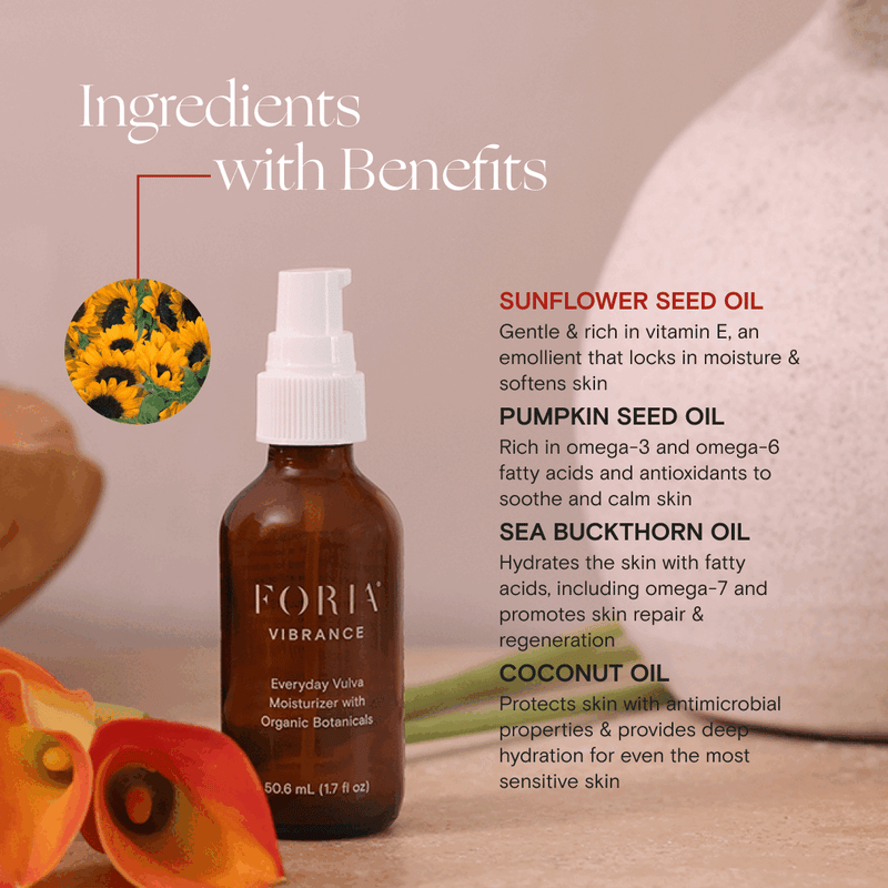 FORIA Vibrance Everyday Vulva Moisturizer with Organic Botanicals 50.6ml / 1.7oz