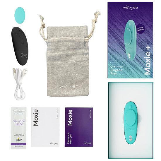 We-Vibe Moxie + Hands-Free Remote or App Controlled Panty Vibrator - Teal