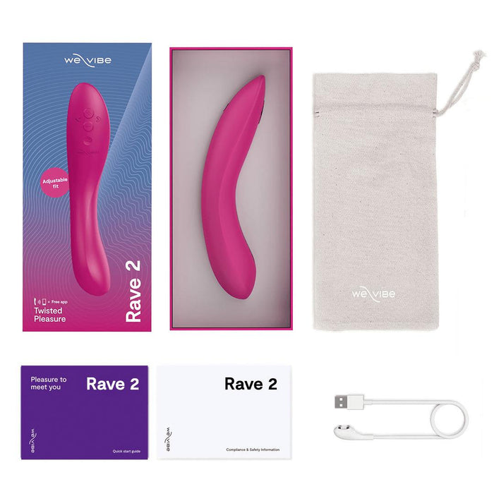 We-Vibe Rave 2 Powerful Adjustable G-Spot Vibrator - Fuchsia