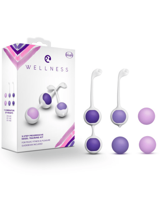 Blush Novelties Kegel Exerciser Wellness Kegel Ball Training Kit for Pelvic Floor Health