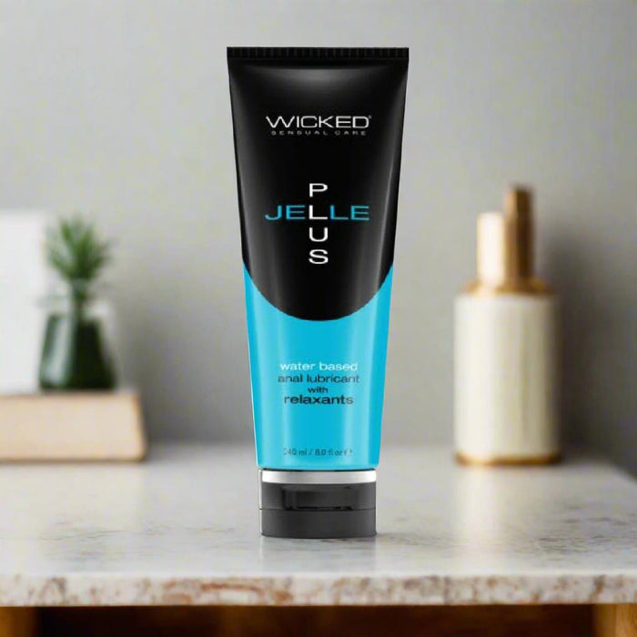 Wicked Jelle Plus Anal Lubricant with Relaxant - 8oz