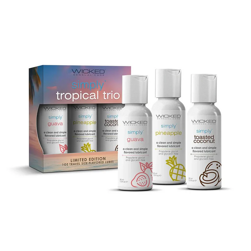 Wicked Tropical Flavours Water-Based Lubricant Travel Trio