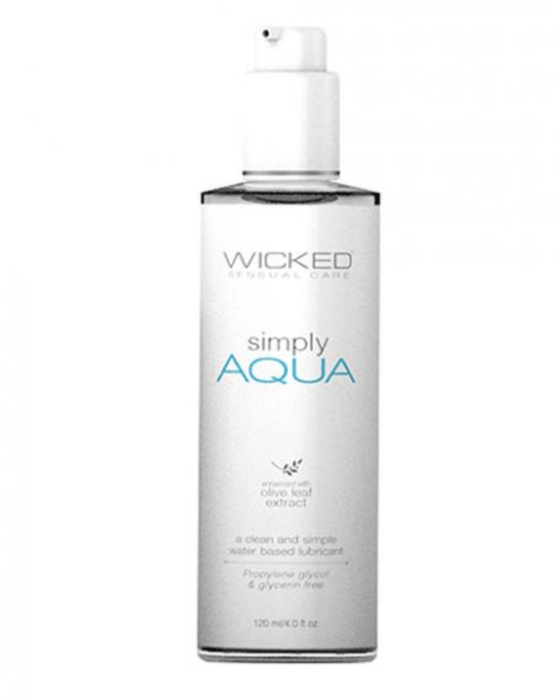 Wicked Lubes Lubricant Wicked Simply Aqua Water Based Lubricant 4 oz