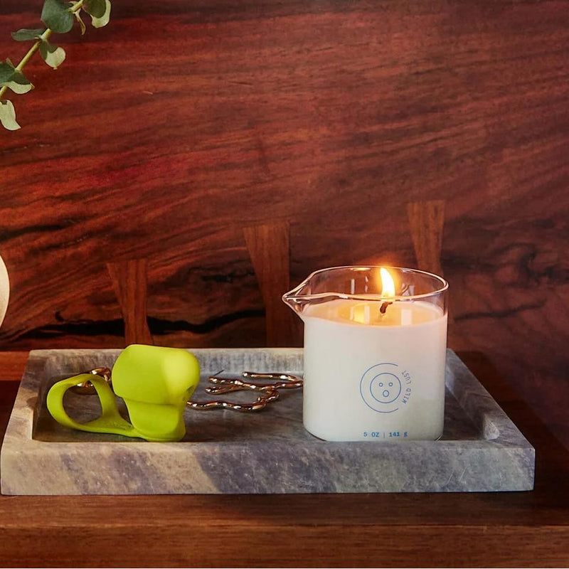 Wild Lust Massage Oil Candle by Dame (Lime Leaf, Ambrette & White Peach)