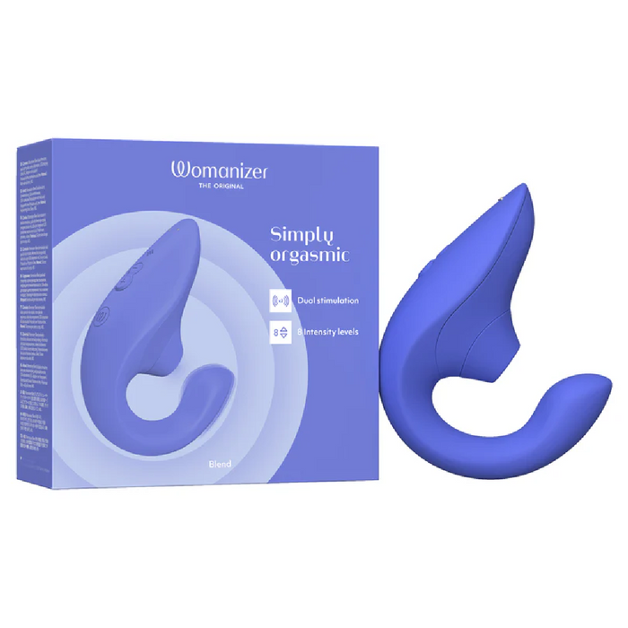 Womanizer Blend Pleasure Air Clitoral & G-Spot Rabbit - Blue